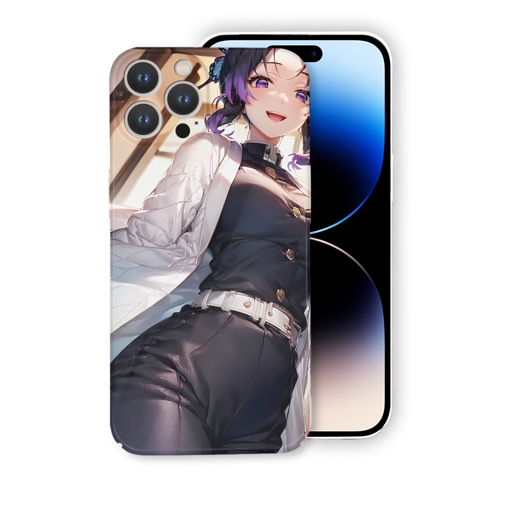 （画像用） 鬼滅の刃（きめつのやいば）蟲柱-胡蝶 しのぶ／こちょう しのぶ Kochou Shinobu 【iPhone 14シリーズ対応】ハードケース